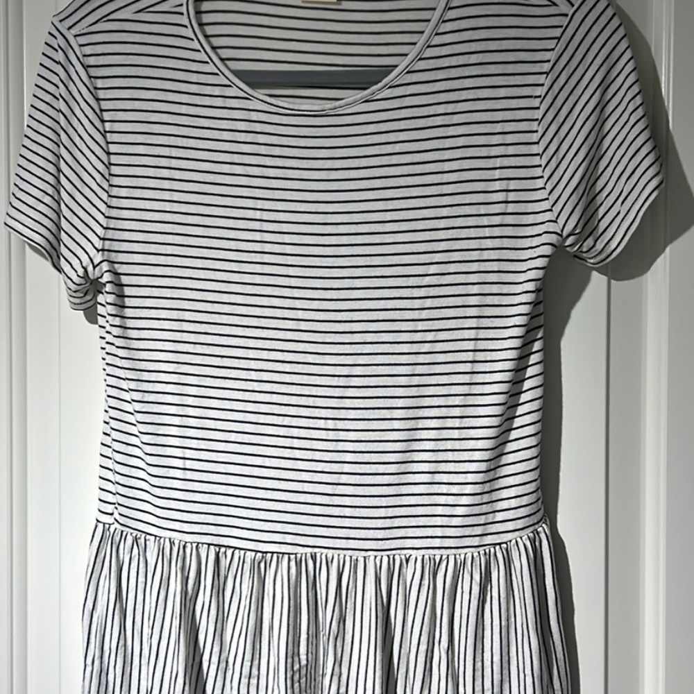 Live in the Moment Striped Black and White Blouse